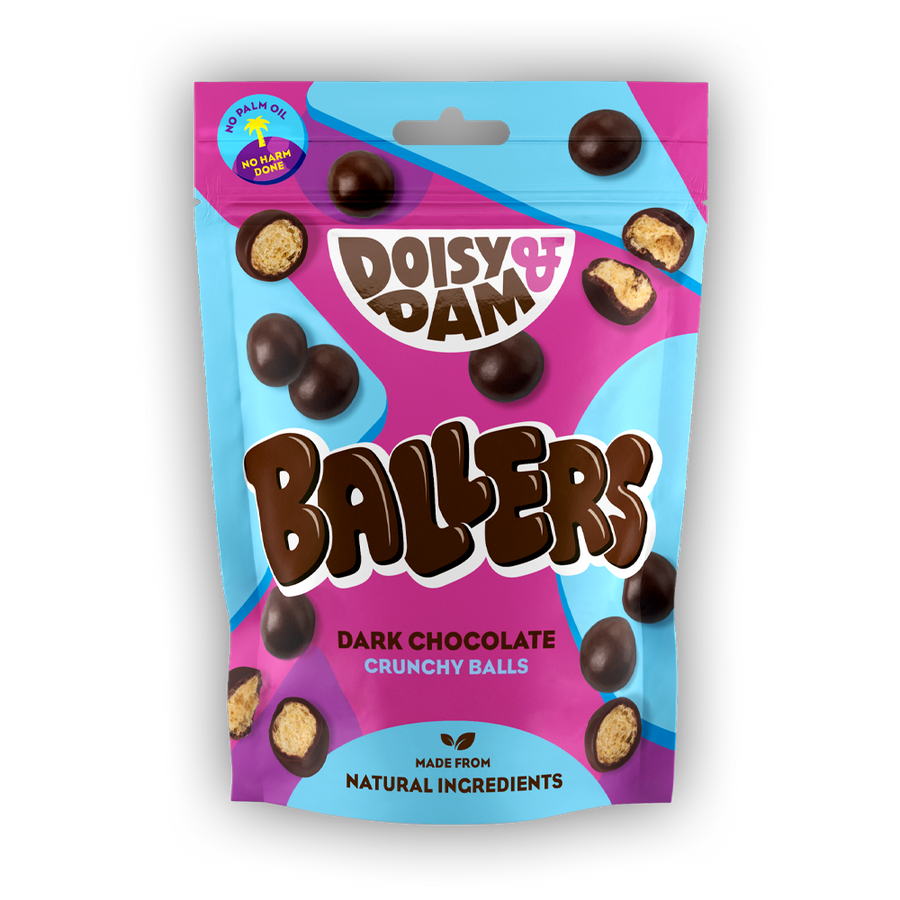 Doisy & Dam Dark Chocolate Ballers Share Bag 75g